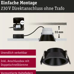 LED Einbauleuchte 3-Step-Dim - Cole 3er-Set