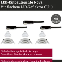LED Einbauleuchte 3-Step-Dim - Nova GU10 Flat schwenkbar
