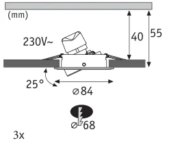 LED Einbauleuchte 3-Step-Dim - Nova GU10 Flat schwenkbar