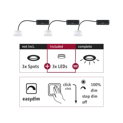 LED Modul Einbauleuchte Easy Dim - Choose 3er-Set