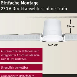 LED Modul Einbauleuchte Smart Home Zigbee 3.0 - Base 1er-Set