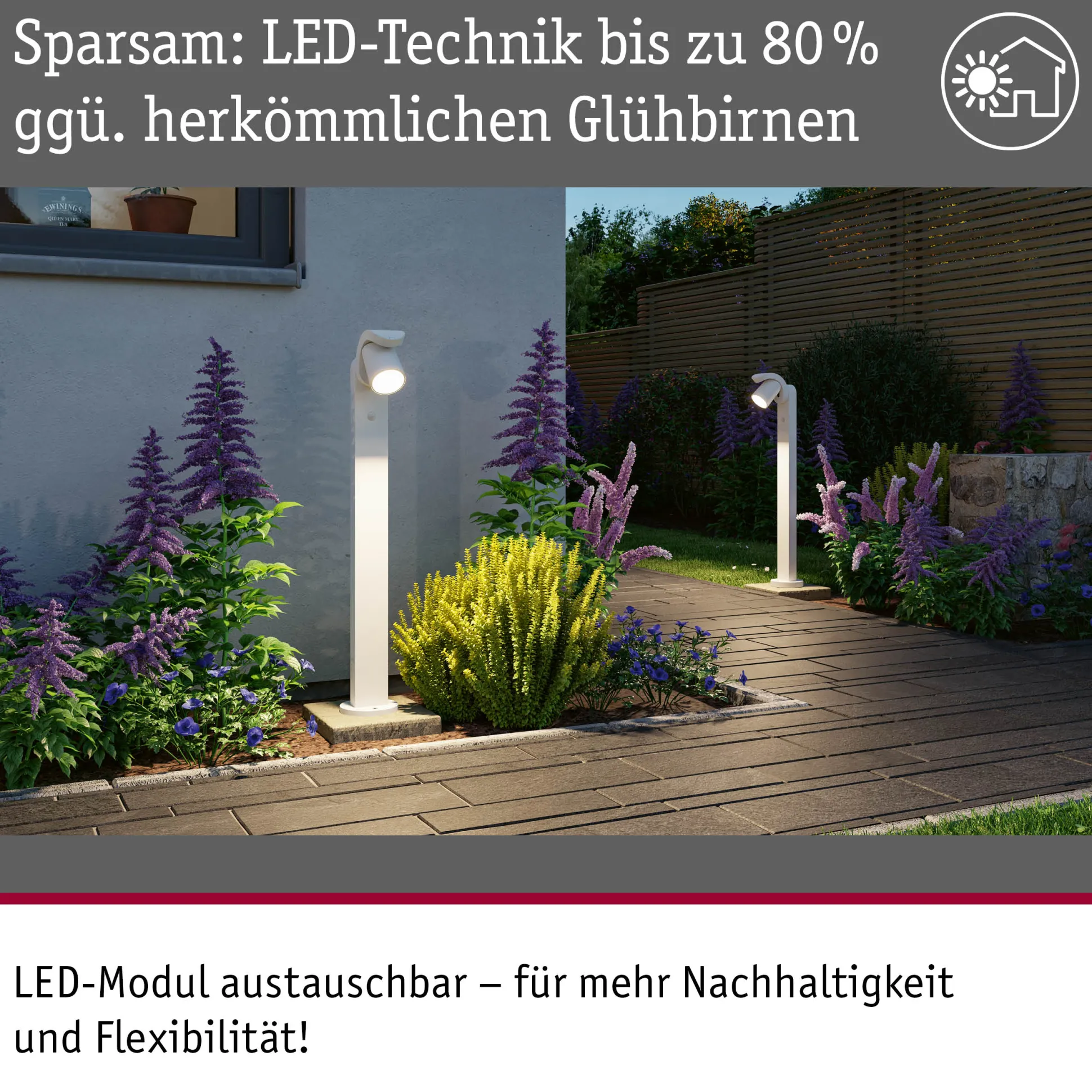 LED Pollerleuchte - Cuff Dämmerungsgesteuerter Bewegungsmelder (IR)