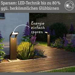 LED Pollerleuchte - Juntea Dämmerungsgesteuerter Bewegungsmelder (IR)