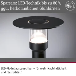 LED Pollerleuchte - Sienna Dämmerungsgesteuerter Bewegungsmelder (HF) seewasserresistent