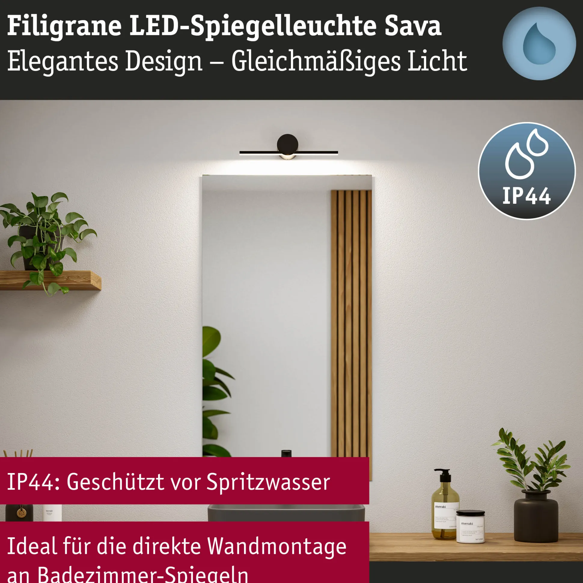 LED Spiegelleuchte - Sava
