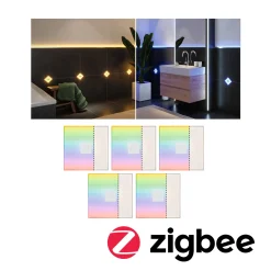 LumiTiles LED Fliesen Smart Home Zigbee 3.0 - Square 5er-Set