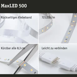 MaxLED 500 LED Strip - Basisset 1,5m Tageslichtweiß