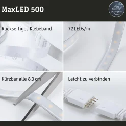 MaxLED 500 LED Strip - Einzelstrip 2,5m Warmweiß