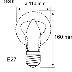Metallic Glow Standard 230V - LED Globe Helix