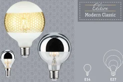 Modern Classic Edition Standard 230V - LED Globe Kopfspiegel E27 G125