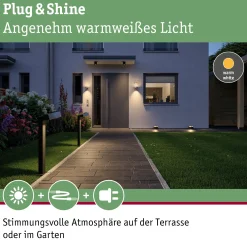 Plug & Shine LED Bodenaufbauleuchte - Warmweiß Einzelspot Zweifacher Lichtaustritt, 180°