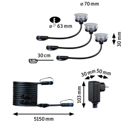 Plug & Shine LED Bodeneinbauleuchte - Floor Eco Basisset