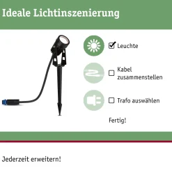 Plug & Shine LED Gartenstrahler - Warmweiß Einzelspot