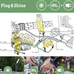 Plug & Shine LED Lichterkette - Yuna Warmweiß 10m