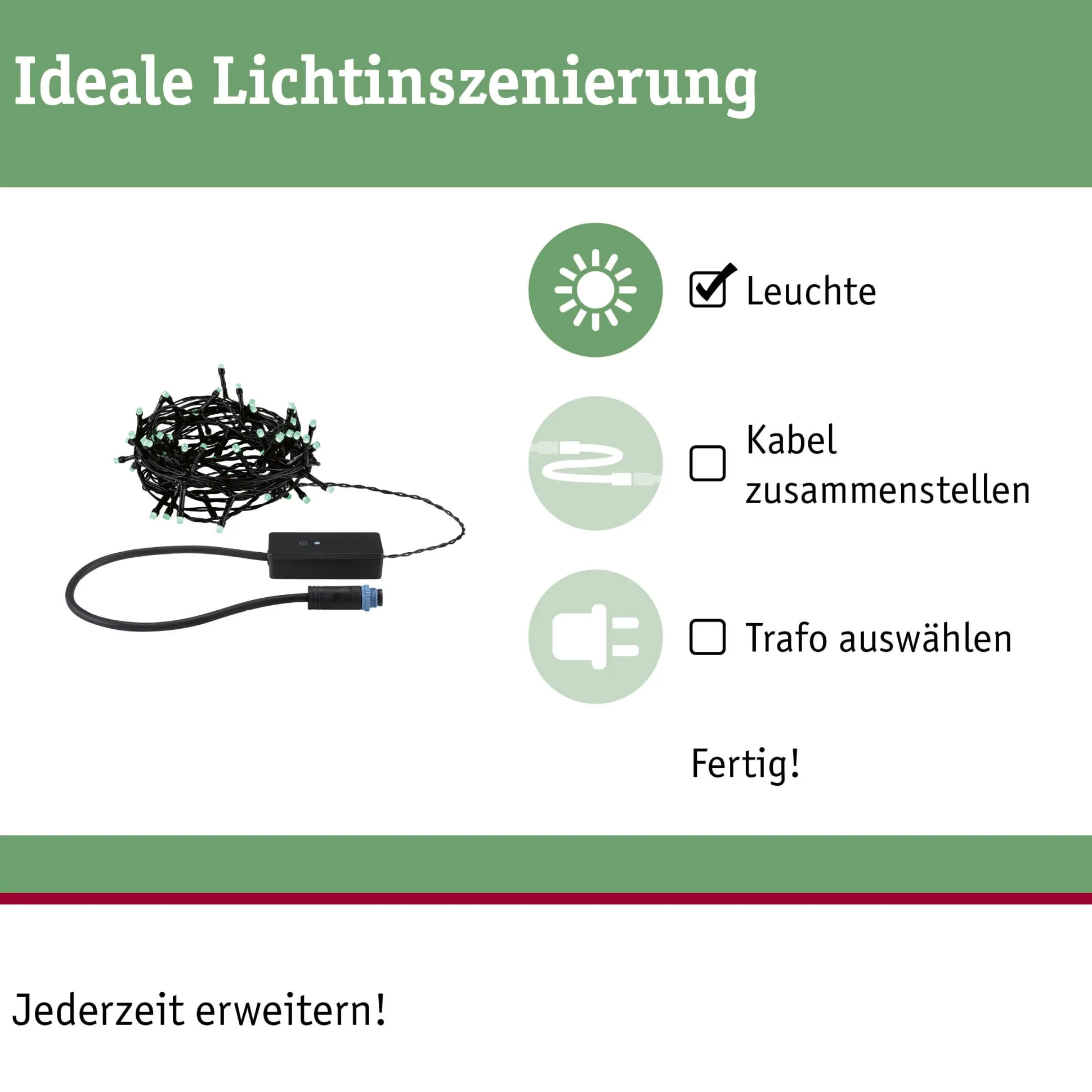 Plug & Shine LED Lichterkette - Yuna RGB 5m