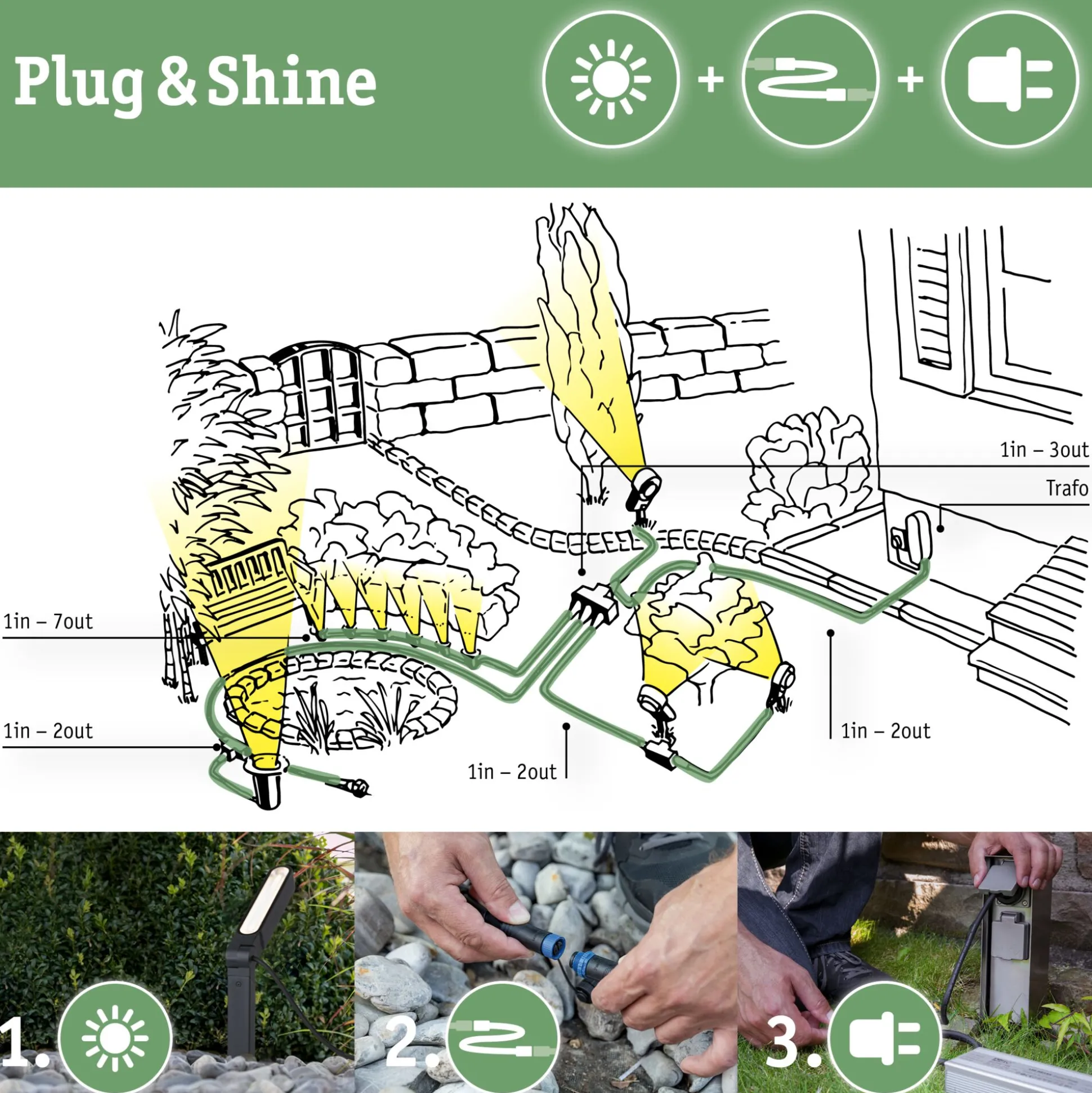 Plug & Shine LED Lichtobjekt - Stone