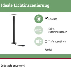 Plug & Shine LED Pollerleuchte - Plate Einzelleuchte