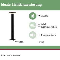 Plug & Shine LED Pollerleuchte - Plate Einzelleuchte insektenfreundlich