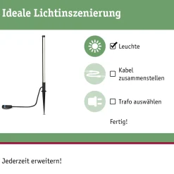 Plug & Shine LED Pollerleuchte - Pin Einzelleuchte