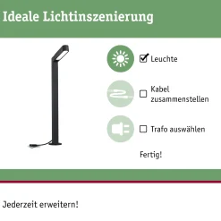 Plug & Shine LED Pollerleuchte - Ito Einzelleuchte Vertikale Ausrichtung