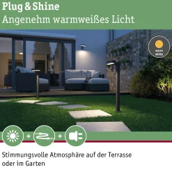 Plug & Shine LED Pollerleuchte - Ito Einzelleuchte Horizontale Ausrichtung