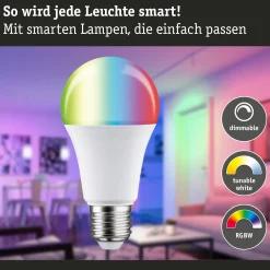 Preisattraktives Starterset Zigbee 3.0 - LED Birne E27 RGBW + Gateway smik + Schalter