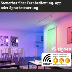 Preisattraktives Starterset Zigbee 3.0 - LED Birne E27 RGBW + Gateway smik + Schalter