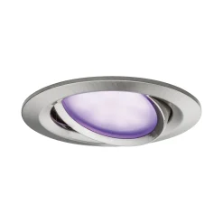Preisattraktives Starterset Zigbee 3.0 - Smart Home smik Gateway mit Wandtaster + LED Einbauleuchte Nova Plus Coin Basisset schwenkbar RGBW