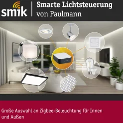 Preisattraktives Starterset Zigbee 3.0 - Smart Home smik Gateway mit Wandtaster + LED Einbauleuchte Nova Plus Coin Basisset schwenkbar RGBW