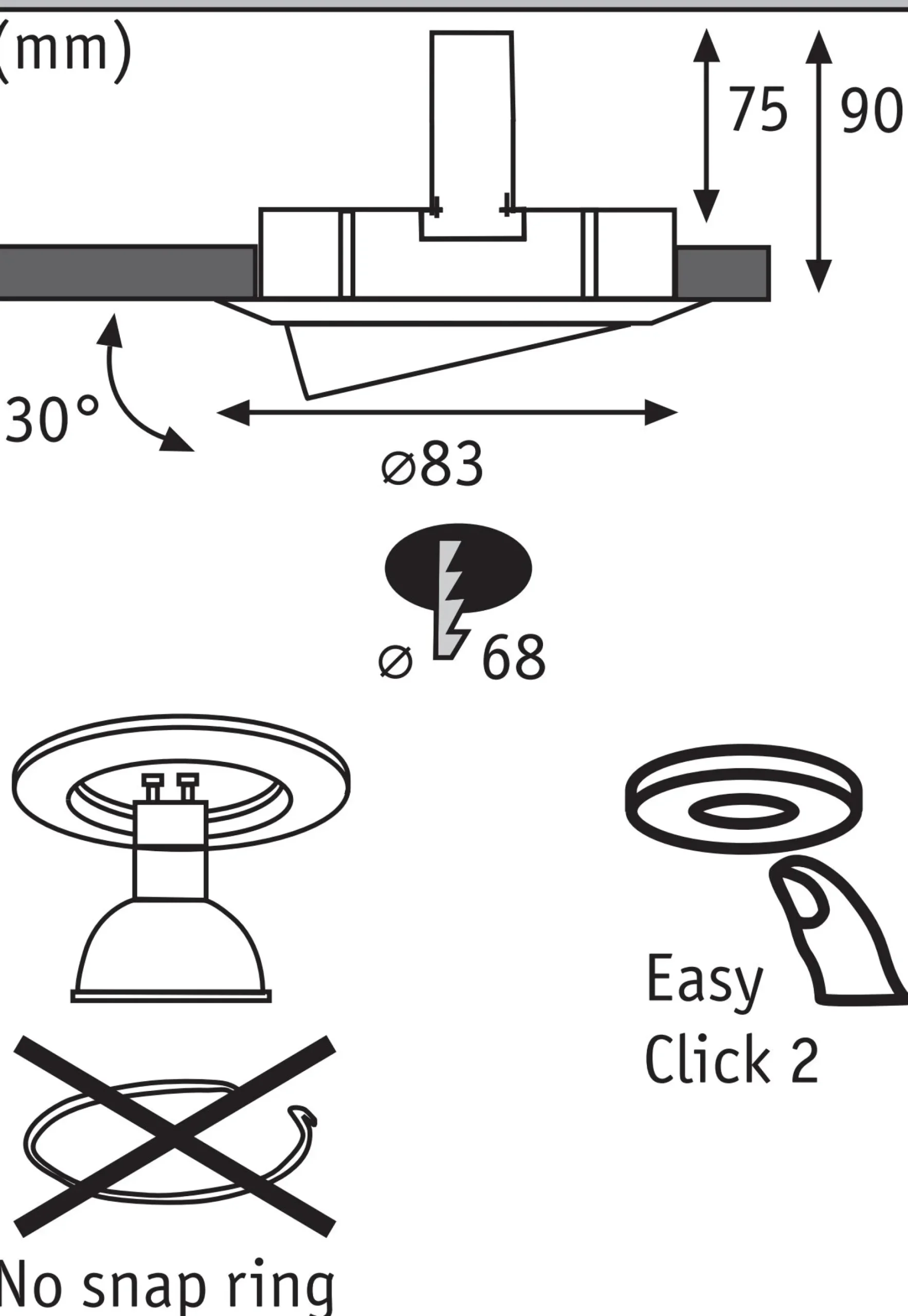 Premium Einbauleuchte - easyClick2