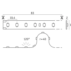 Pro Strip LED Strip - Silver P75 865