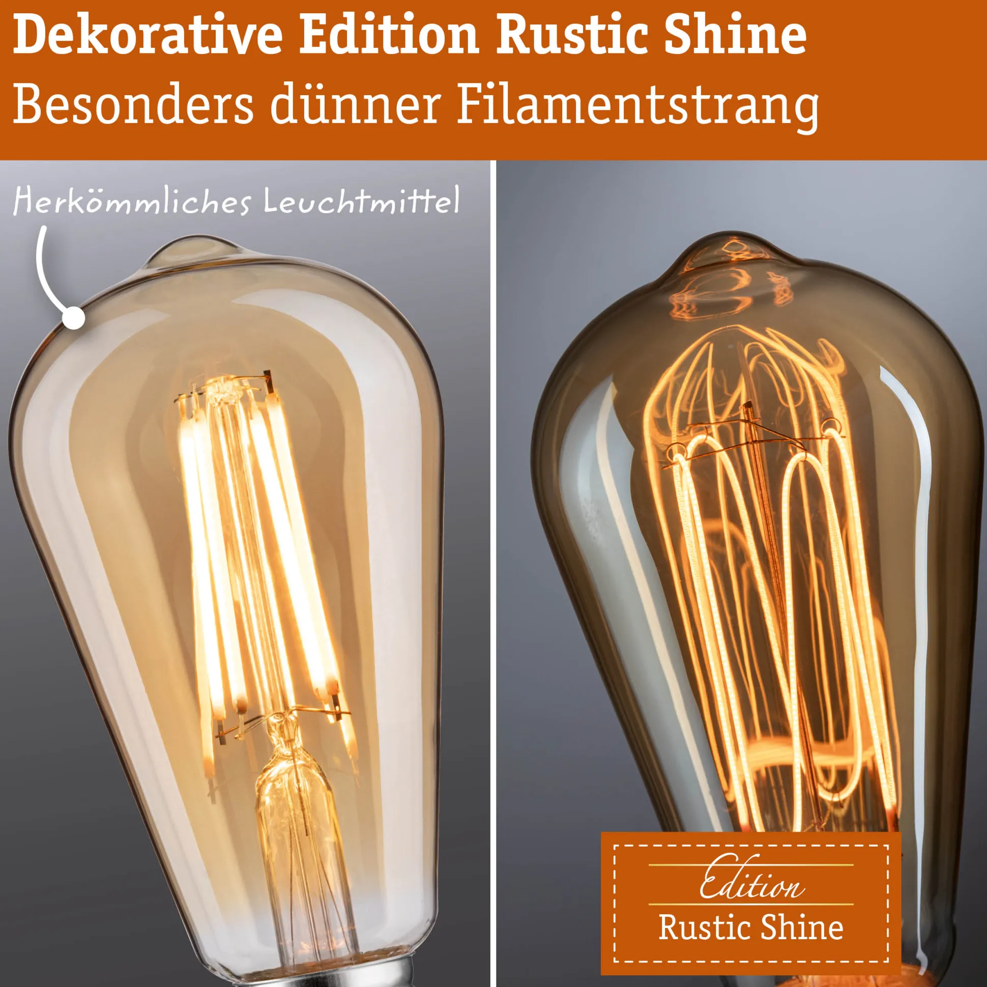 Rustic Shine Standard 230V - LED Birne E27