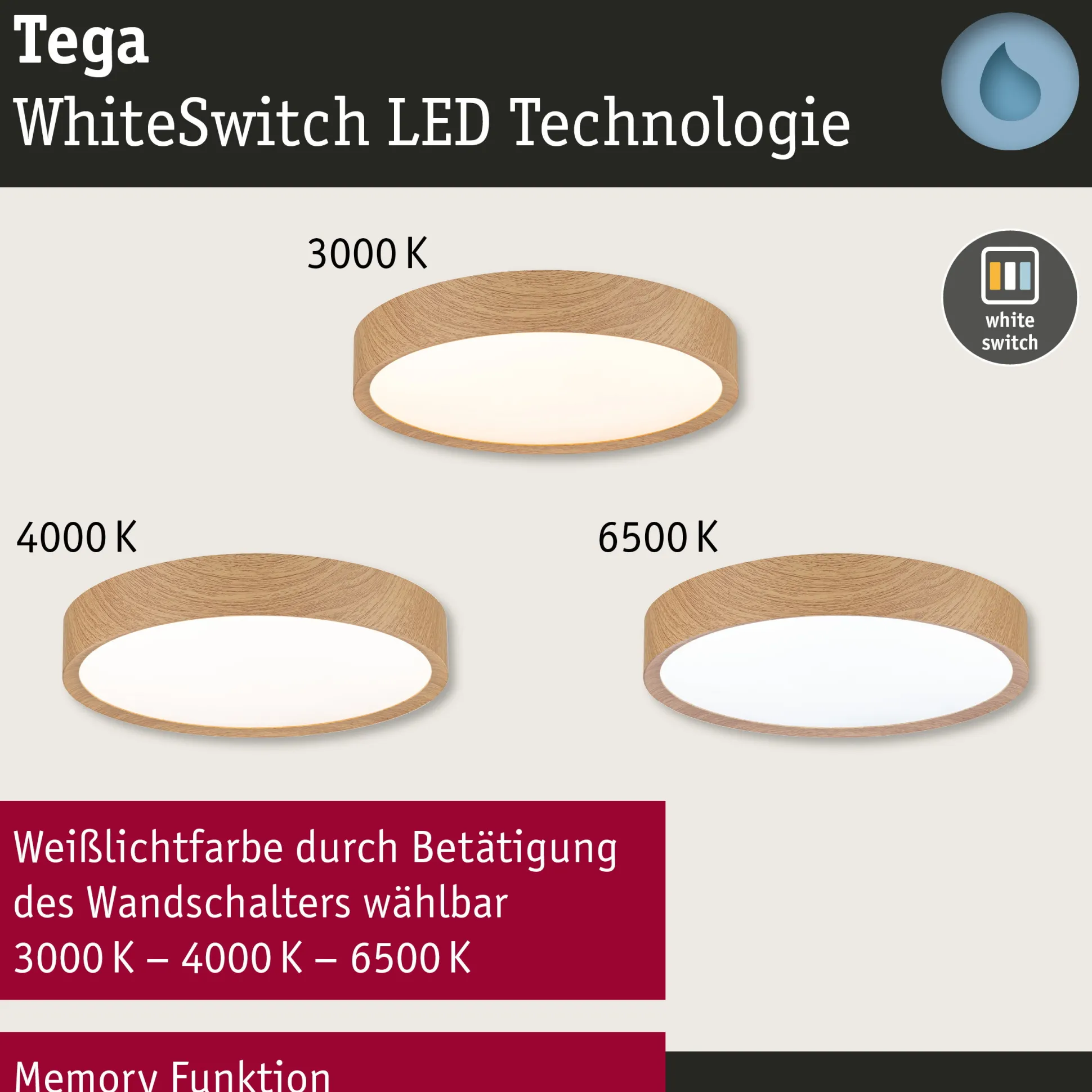 Selection Bathroom LED Deckenleuchte - Tega