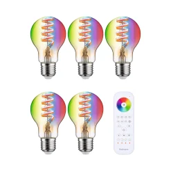 Set Filament 230V Smart Home Zigbee 3.0 - LED Birne Zigbee AGL RGBW + Gent 2.0
