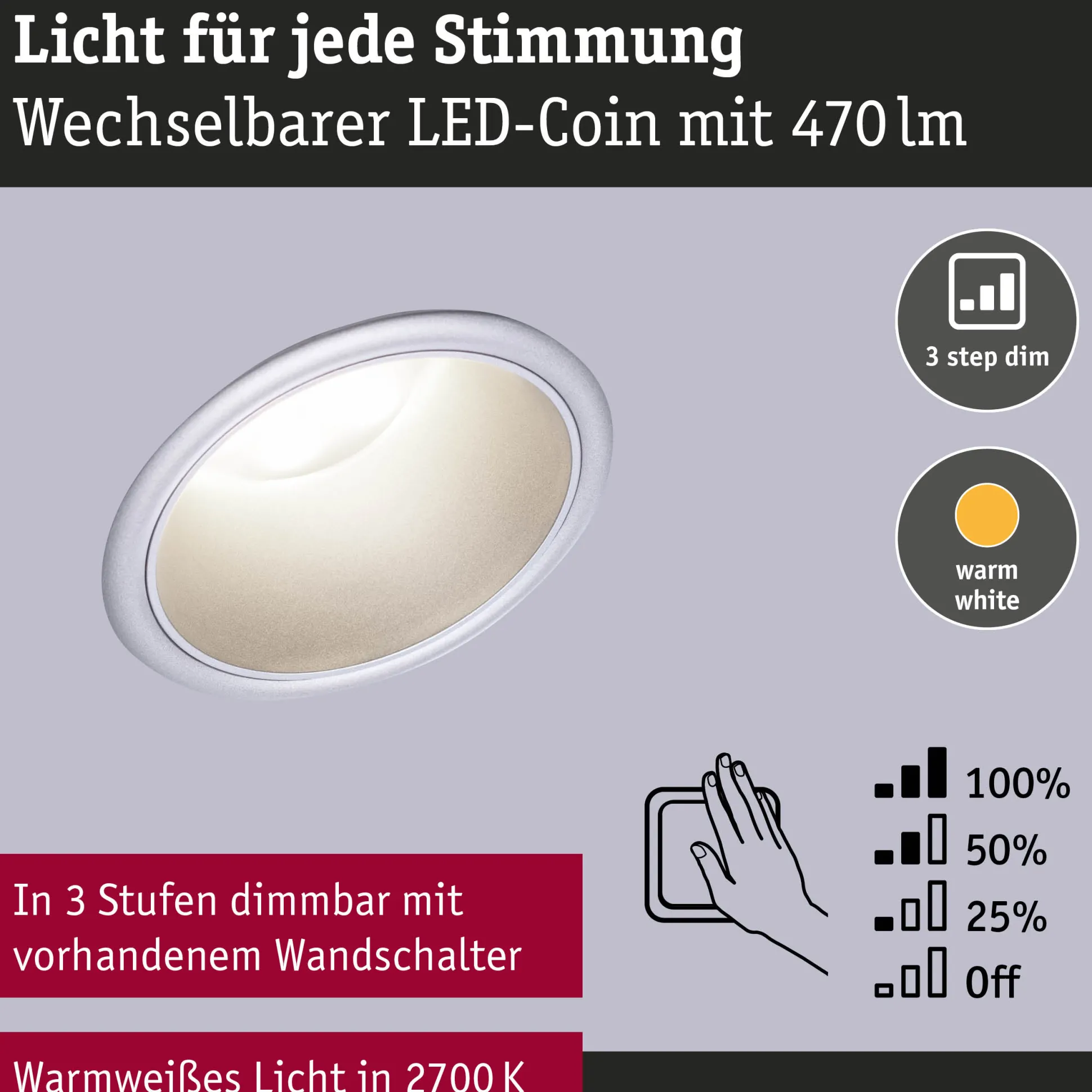 Set LED Einbauleuchte - Cole