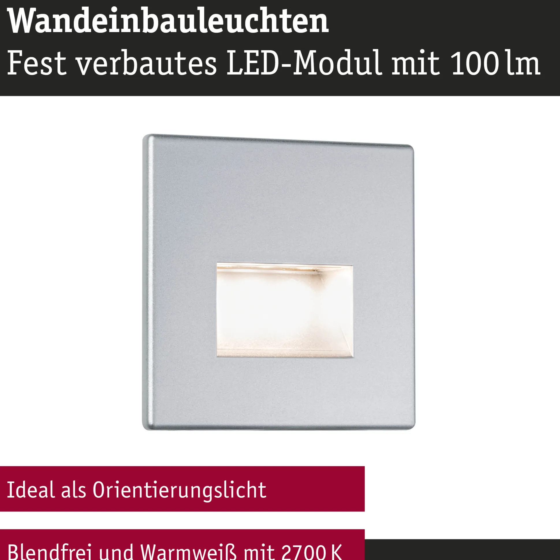 Set LED Wandeinbauleuchte - Edge 3er-Set