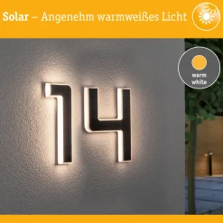 Set Solar LED Hausnummernleuchte - Nummer 14