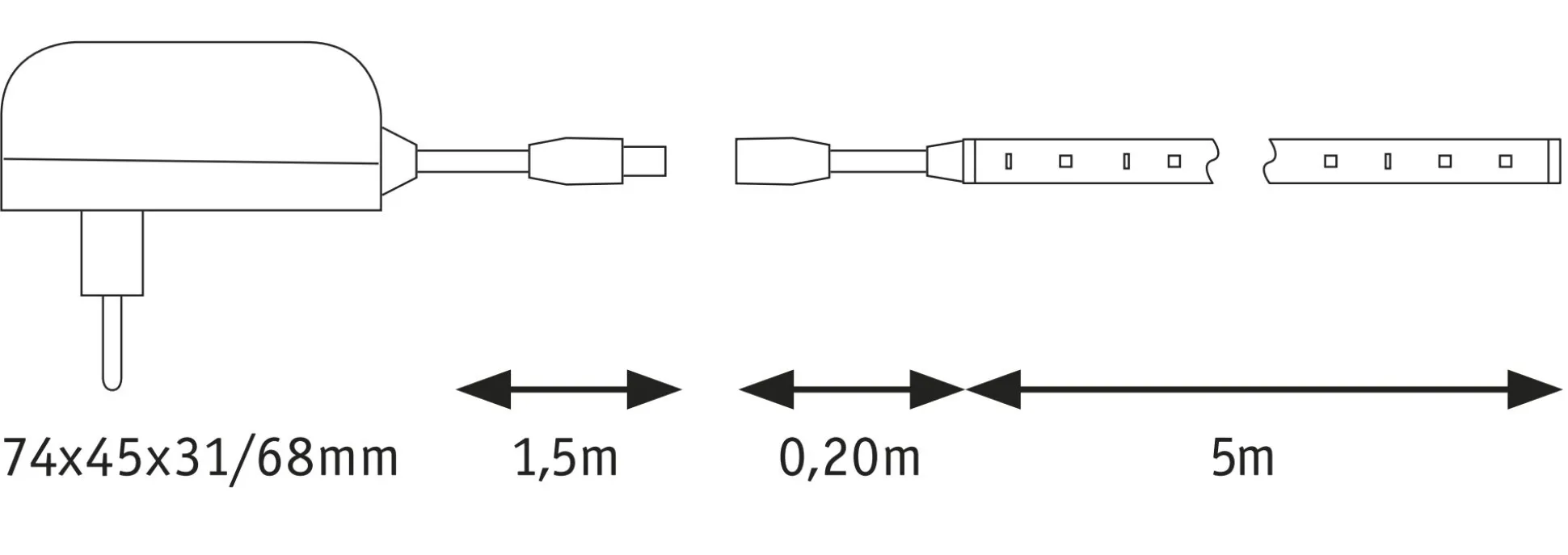 SimpLED LED Strip - Warmweiß Komplettset
