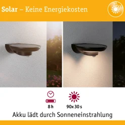 Solar LED Außenwandleuchte - Bordola Dämmerungsgesteuerter Bewegungsmelder (IR)
