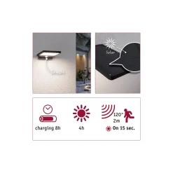Solar LED Außenwandleuchte - Solveig