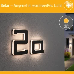 Solar LED Hausnummernleuchte - Buchstabe a