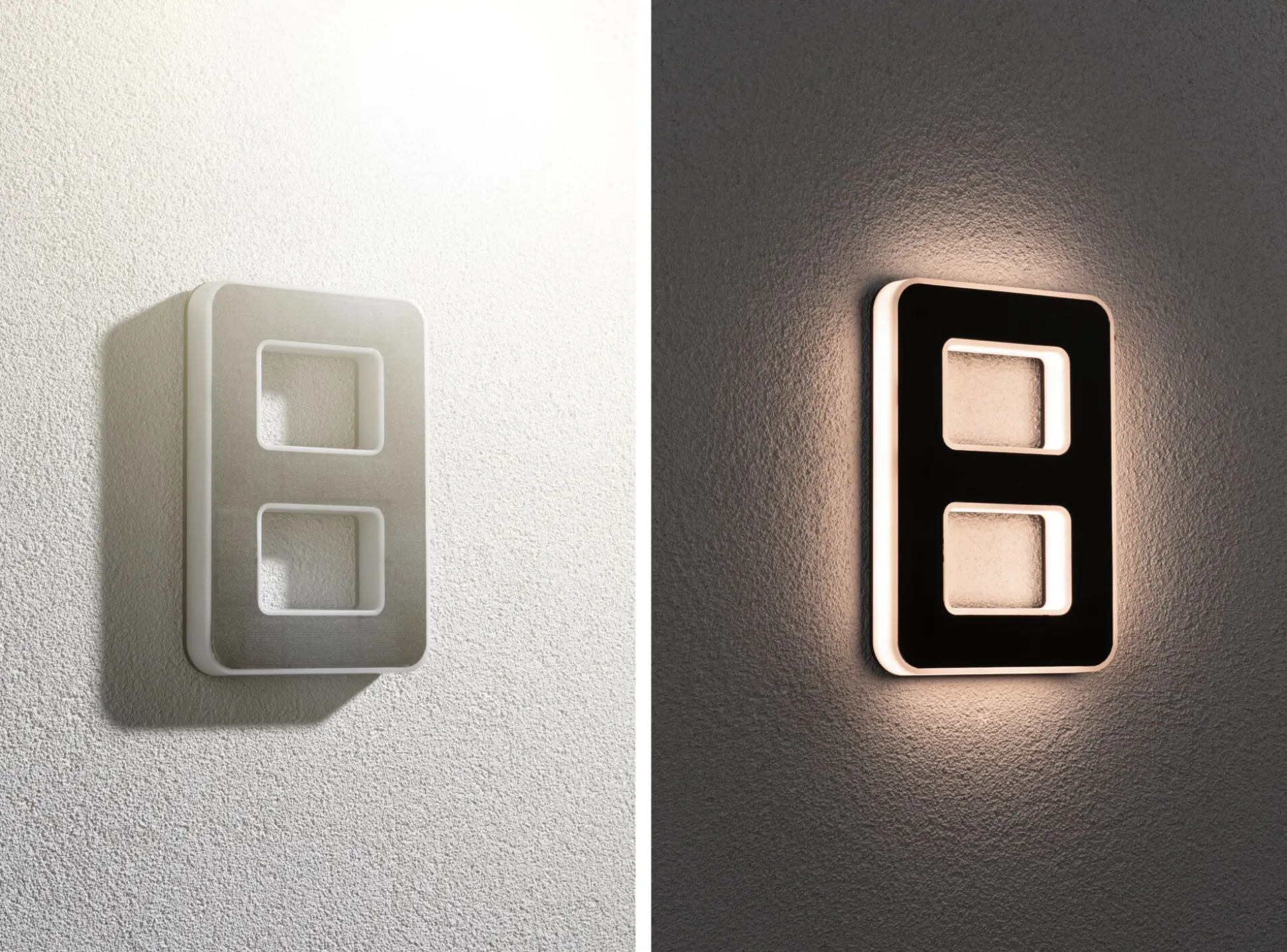 Solar LED Hausnummernleuchte - Nummer 8