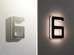 Solar LED Hausnummernleuchte - Nummer 6
