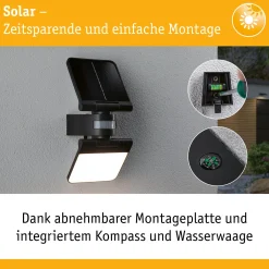 Solar LED Wandfluter - Lesla Dämmerungsgesteuerter Bewegungsmelder (IR)