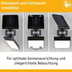 Solar LED Wandfluter - Lesla Dämmerungsgesteuerter Bewegungsmelder (IR)