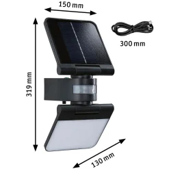 Solar LED Wandfluter - Lesla Dämmerungsgesteuerter Bewegungsmelder (IR)