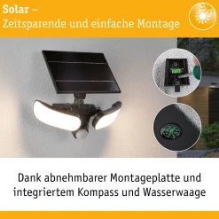 Solar LED Wandfluter - Sonlig Dämmerungsgesteuerter Bewegungsmelder (IR)