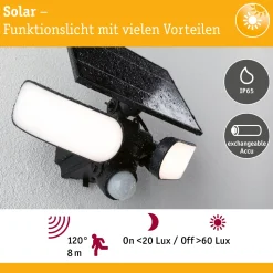 Solar LED Wandfluter - Sonlig Dämmerungsgesteuerter Bewegungsmelder (IR)