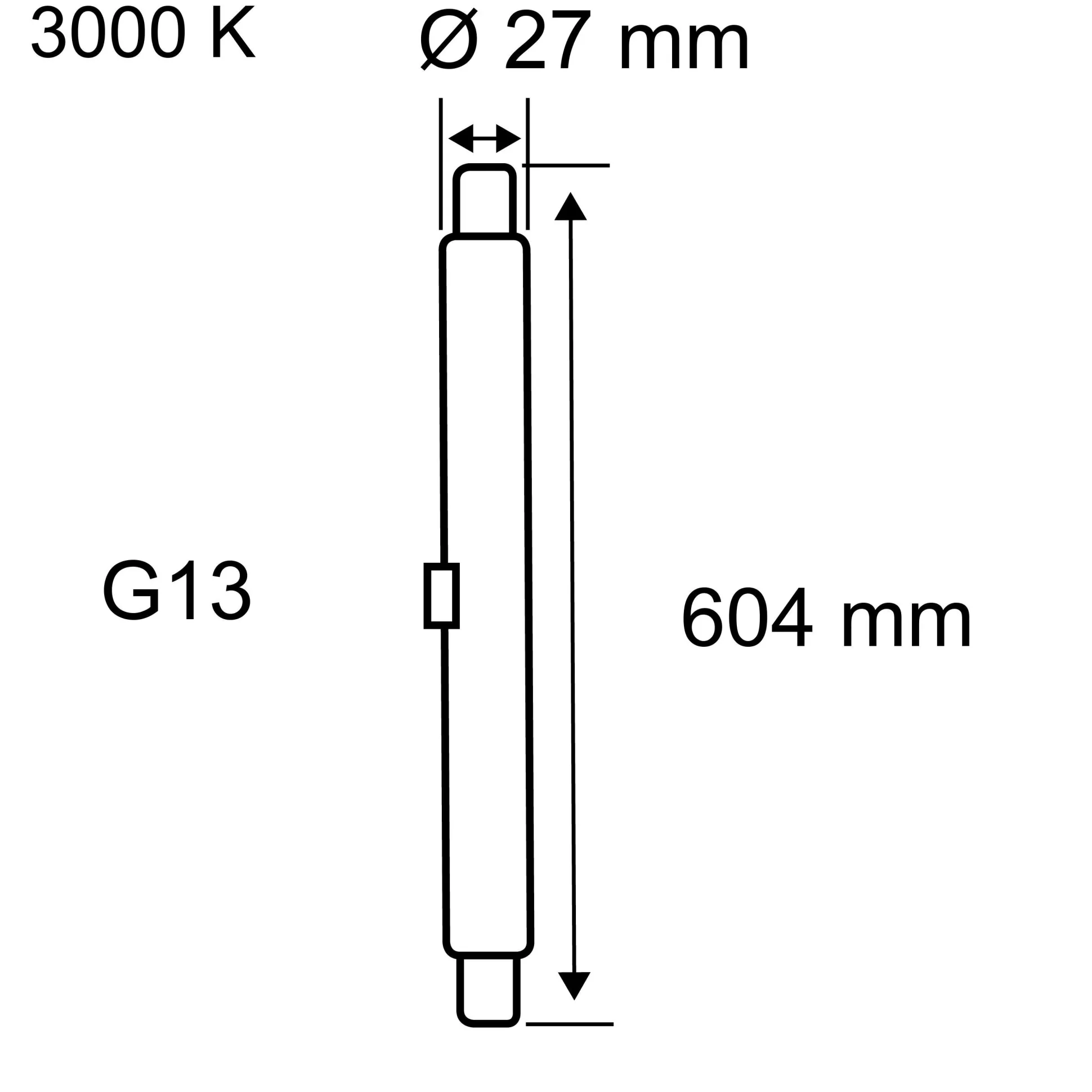Standard 230V - LED Röhre T8 HF 604mm