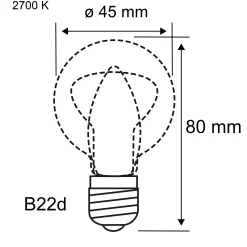 Standard 230V - LED Tropfen B22d